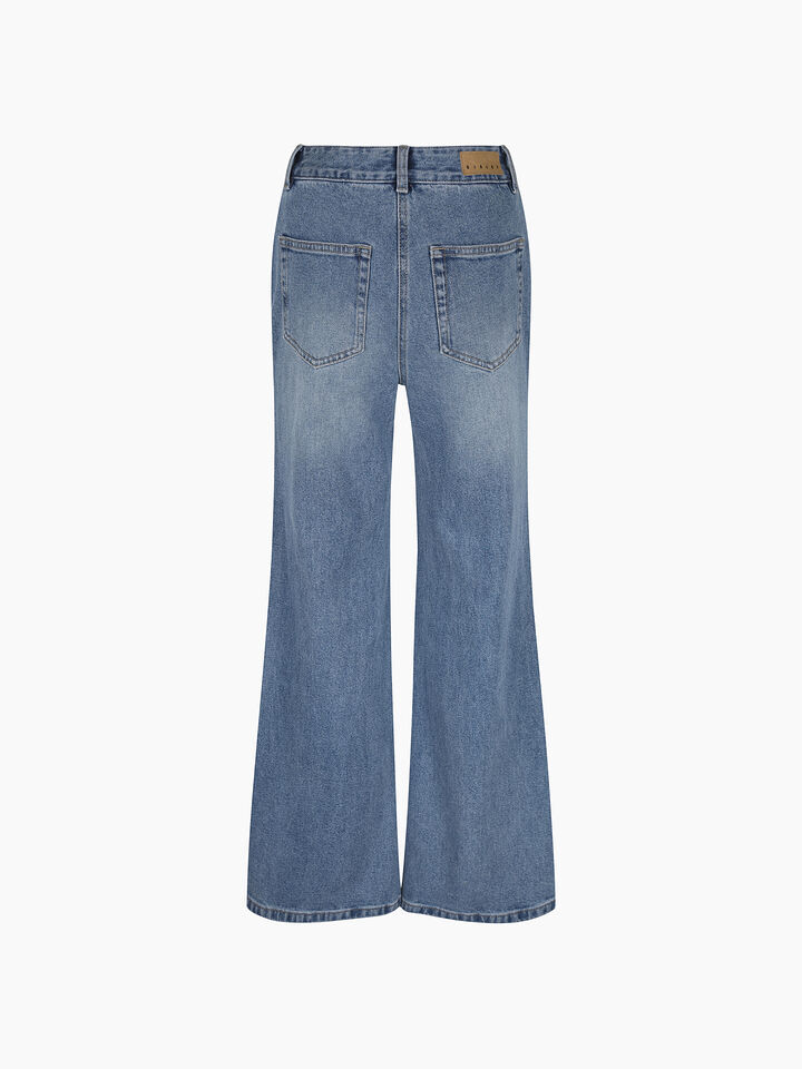TROUSERS - sisley k jeans flare & bootcuts - Blue | Sisley K image number 3